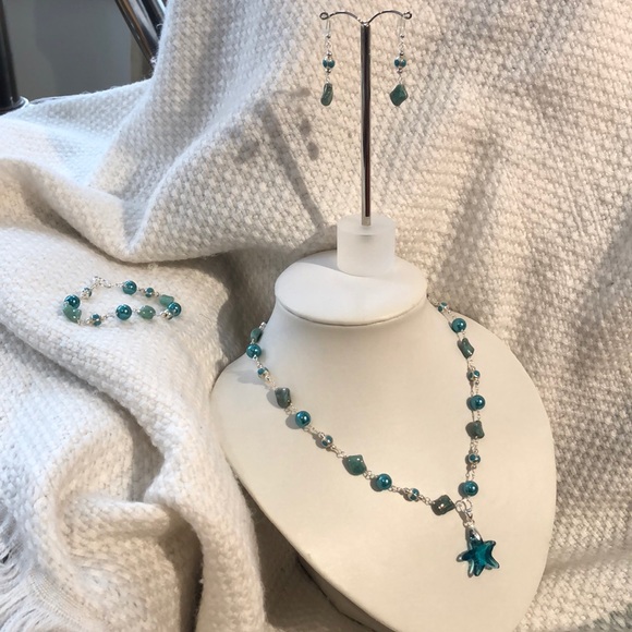 NEW Swarovski Starfish Turquoise set BNWOT - Picture 1 of 10